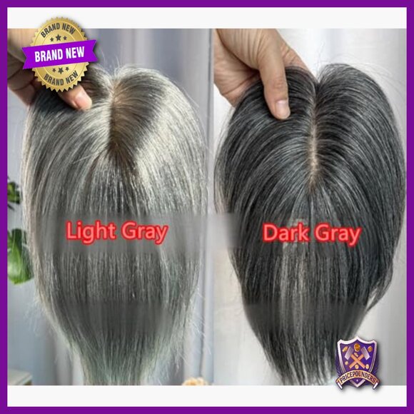 Silk Base Human Hair Topper with Bangs 10 Inches for Thinning Hair main image 5